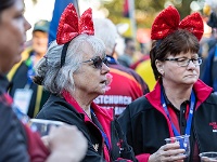 NZL CAN Christchurch 2018APR22 GO StreetParade 044 : - DATE, - PLACES, - SPORTS, - TRIPS, 10's, 2018, 2018 - Kiwi Kruisin, 2018 Christchurch Golden Oldies, April, Canterbury, Christchurch, Christchurch Netball Courts, Day, Golden Oldies Rugby Union, Month, New Zealand, Oceania, Rugby Union, Street Parade, Sunday, Year
